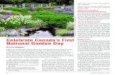 Celebrate Canada’s First National Garden Day · 2014. 6. 1. · Garden Day program of free activi-ties including garden tours, a Family Nature Program (10:30-11:30am) and a nature