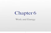Chapter 6 Work and Energy€¦ · • Work-energy theorem qualiﬁcations:! – Force is the net force on the object (system)! – No internal changes to object (system)! e. g. Lifting