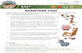 BARNYARD TOSS - az601583.vo.msecnd.net€¦ · 15/05/2020  · Toss your bean bags through the ladder rungs, aiming for the highest amount of points that you can. Take turns and keep