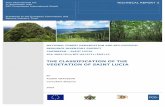 THE CLASSIFICATION OF THE VEGETATION OF SAINT LUCIA Classification.pdf · to classify plant species and samples. I also performed a simple manual analysis based on the known habitats
