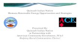 Quinault Indian Nation Biomass Renewable Energy Opportunities … · 2014. 9. 12. · Quinault Indian Nation Biomass Renewable Energy Opportunities and Strategies Presented By: ...