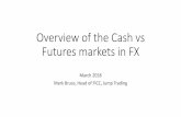 Overview of the Cash vs Futures markets in FX€¦ · Futures vs Cash relative volume • Here we look at the relative volume seen in cash vs futures over the course of the day (time