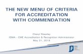 THE NEW MENU OF CRITERIA FOR ACCREDITATION WITH … · 5/31/2019  · performance improvement objective. ... just improving cognitive skill, technical skill, or communication skill,