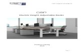 Electric Height Adjustable Desks Hei¢  Desk CSP-T112 Frame adjustable range (min.to max): 1040~1700mm