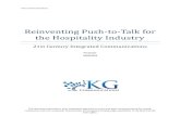 Reinventing Push-to-Talk for the Hospitality Industry · One of the most high profile areas of the hospitality industry is the Food and Beverage department that spans bars, restaurants,