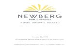 January 12, 2016 BOARD OF DIRECTORS REGULAR MEETING · 1/12/2016  · January 12, 2016 BOARD OF DIRECTORS REGULAR MEETING Newberg School District Board Room • 714 E 6th St. •