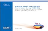 NHANES National Youth Fitness Survey (NYFS) Dietary ... · iii TABLE OF CONTENTS Chapter Page . 1 INTRODUCTION TO THE DIETARY INTERVIEW ..... 1-1 1.1 Dietary Interview Component in