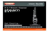2 in 1 Steam Cleaner - ProductReview.com.au · CAUTION: The Steam Mop emits steam and creates moisture. If the Steam Mop operates too long in one place, water marks can result. For