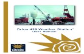 Orion420 User Manual v205 - Beta · Orion 420 Weather Station 1 _____ Columbia Weather Systems, Inc. Orion 420 Weather Station™ User Manual Version 2.05 Serial Number: _____ ...