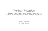 The Great Recession: Earthquake for Macroeconomicslchrist/singapore/public_lecture.pdf•The Great Recession is indeed Great •Mismatch, uncertainty and bad government policy hypotheses