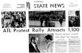 ATL Protest Attracts 1,100 · ATL Protest Attracts 1,100 'Quiet, serious' crowd asks dept. for reasons By MIKE BROGAN State News Staff Writer Controversy in the ATL Dept. boiled onto