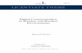 Digital Communication in Wireline and Wireless Environments990332/FULLTEXT01.pdf · Rickard Nilsson Digital Communication in Wireline and Wireless Environments 1999:13 LICENTIATE