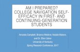 Am I Prepared? First-Generation Students’ College Navigation Self … · 2017. 5. 11. · AM I PREPARED? COLLEGE NAVIGATION SELF-EFFICACY IN FIRST- AND CONTINUING-GENERATION STUDENTS