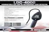 COMBUSTIBLE GAS AND HC REFRIGERANT LEAK DETECTOR Flyer.pdf · to be safe in a combustible atmosphere 2 year warranty PART NO. DESCRIPTION LDC-4000 HC refrigerant and combustible gas