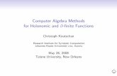 Computer Algebra Methods for Holonomic and -finite Functions · Introductory Examples (3) Task: Prove X∞ j=−∞ (−1)jq4j2−3j 2n+1 n+j 2 = (q2n+2;q2) n+1 X∞ j=0 q2j2+2j (−