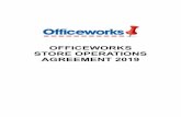 OFFICEWORKS STORE OPERATIONS AGREEMENT 2019 - SDA · Act 2009 (Cth). 9.3 “Act” means the Fair Work Act 2009 (as amended). 9.4 ‘'FWC” means the Fair Work Commission or successor.