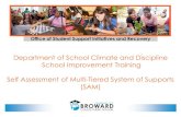 Department of School Climate and Discipline School ......Department of School Climate and Discipline. School Improvement Training. Self Assessment of Multi-Tiered System of Supports