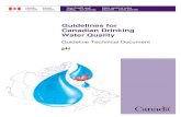 Guidelines for Canadian Drinking Water Quality · 2019. 5. 8. · Guidelines for Canadian Drinking Water Quality: Guideline Technical Document . 3 Monitoring of pH is used in conjunction
