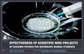 PROJECT EFFECTIVENESS OF SCIENTIFIC MINI-PROJECTSdfufbih.ba/.../Uliana_Nyemchencko_part1.pdf · ULIANA NYEMCHENKO PROJECT DATE OCT 25, 2018 PRESENTER EFFECTIVENESS OF SCIENTIFIC MINI-PROJECTS