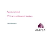 Aggenix Limited 2011 Annual General Meeting2011 Annual … · AGX-1009 Prodrug of tenofovir for chronic hepatitis B Preclinical trials in progressPreclinical trials in progress Leadership