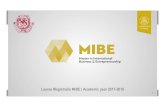 Laurea Magistralis MIBE | Academic year 2017-2018 · 2017. 10. 4. · MIBE 2017-2018 |  4 Course Synopsis | 1st Year, 1st Term
