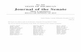 No. 111 STATE OF MICHIGAN Journal of the Senate · 2016. 1. 13. · No. 111] [December 16, 2015] JOURNAL OF THE SENATE 2045 By unanimous consent the Senate proceeded to the order