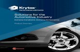 Solutions for the Automotive Industry - Samaro · 5 Krytox™ Performance Lubricants Typical Automotive Grade Description Base Oil Viscosity, cSt Useful Temperature Range Krytox ™