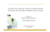 Student Persistence: Effects of Need-based Financial Aid ......found positive effects on student persistence. That is, the larger amount of need-based or merit-based financial aids,
