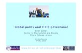 Governance and the global knowledge economy of biomedicine · States competing within a global knowledge bioeconomy characterised by • Global scientific labour market and project