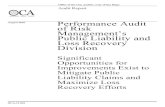 Performance Audit of Risk Management’s Public Liability ... · Performance Audit of Risk Management’s Public Liability and Loss Recovery Division Significant Opportunities for