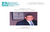 Guide to the Efrain Feliciano - Papers · Efrain Feliciano’s parents, Leoncio and Leocadia Feliciano, are originally from Culebra, Puerto Rico, but they met in St. Thomas, US Virgin
