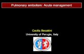 Cecilia Becattini University of Perugia, Italy · University of Perugia On behalf of CONTEMPORARY CLINICAL MANAGEMENT OF ACUTE PULMONARY EMBOLISM (COPE Observational Study) This is