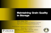 Maintaining Grain Quality in Storage...Grain Post-Harvest Team Presentation Outline 2013 Corn and Soybean Quality Brief Emerging Issues Basics of Stored Grain Management Application