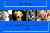 Detecting Different Types of Ironywillisclass.weebly.com/uploads/1/3/9/6/13962654/irony_review.pdfIRONY There are three types of irony that are commonly recognized: •Situational