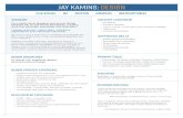 Jay Kamins: DESIGN€¦ · Designer Developer, Marketing Consultant Pixel & Light 1999 - Present Role: Created UX, UI, motion, graphic designs and illustrations for organizations