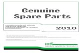 Genuine Spare Parts · Use GLOBAL GARDEN PRODUCT Genuine Spare Parts specified in the parts list for repair and/or replacement. The contents described in the parts list may change