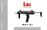 MP7 A1 -  · OPERATING INSTRUCTIONS copy license for use with this product, granted by HECKLER & KOCH GmbH. 6 mm BB. DESCRIPTION • BENENNUNG 1 DÉSIGNATION DES PIÈCES • DESIGNACIÓN