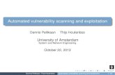 Dennis Pellikaan Thijs Houtenbos · Automated vulnerability scanning and exploitation Dennis Pellikaan Thijs Houtenbos University of Amsterdam System and Network Engineering October