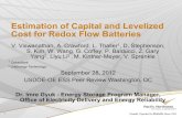 Estimation of Capital and Levelized Cost for Redox Flow ... 2012 Peer Review... · 28/09/2012  · Estimated capital cost & levelized cost for 1 MW systems with various E/P ratios