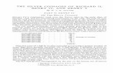 THE SILVER COINAGES OF RICHARD II, HENRY IV, AND HENRY V BNJ... · Stokes's Bullion Tables.) The probabilities are, therefore, that purchase of bullion on the higher basis was soon