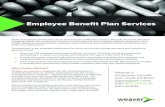 Employee Benefit Plan Services - Weaver Benefit Plan...آ  Employee Benefit Plan Services Audits of employee