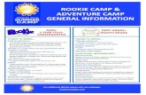 SUMMER CAMP GENERAL INFORMATION2020 · ROOKIE CAMP & ADVENTURE CAMP GENERAL INFORMATION THINGS TO BRING... Bathing suit/towel Mid D ay Camper or Full Day Camper Sandals or water shoes