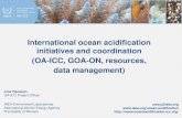 International ocean acidification initiatives and coordination (OA … · Ocean acidification – a rapidly growing field OA-ICC Bibliographic Database, P. Williamson, CBD 2015 Inter-Agency