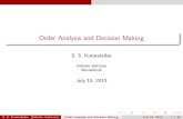 Order Analysis and Decision Making - nsc.ru · 2013. 12. 10. · 4Letter of April 29, 2009 to S. S. Kutateladze. S. S. Kutateladze (Sobolev Institute) Order Analysis and Decision