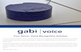 An innovative voice solution supporting workers of all ...€¦ · Gabi Voice allows workers of all abilities to access their multifunction printer’s copying, scanning, faxing,