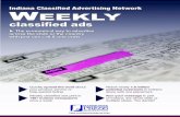 classified ads - Hoosier State Press Association€¦ · City addresses, which include house num-ber and street or post office box number, count as two words. The city, state and