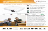 3D GAMING PROJECTOR GT760A · 3200-lumen images, amazing shadows courtesy of a 20,000:1 contrast ratio, and highly-detailed textures. The GT760A is all about large-screen gaming and