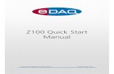 Z100 Quick Start Manual - eDAQ Japan · EDAQ Z100 Quick Start Manual 2 Z100 Navigator also uses data files related to its operation – such files may contain calibration, setup and