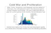 Cold War and Proliferationnsl/Lectures/phys20061/pdf/9.pdf · ~116 GULAG camps, ~18 camps for nuclear bomb related projects (mines) ~3,000,000 prisoners, ~60,000 inmates working on