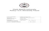 Clark Atlanta University Policy 7.5.4: University Travel2015/06/24  · Clark Atlanta University Policy 7.5.4: University Travel (Revised 6/11/15) 3 I. Restricted Research & Sponsored